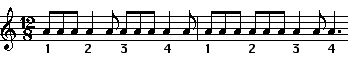 Twelve eight time notation example