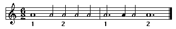 Six two time notation example