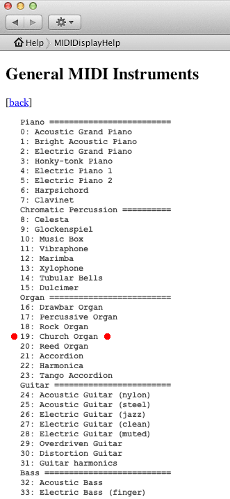 GM instrument list