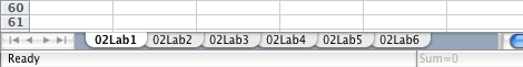Excel tab names