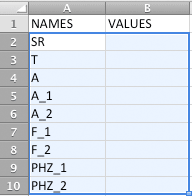Excel Create Names