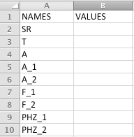 Excel Names