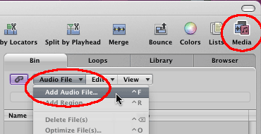 Add audio file