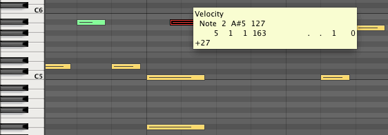Piano Roll change velocity