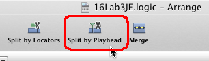Split by playhead menu