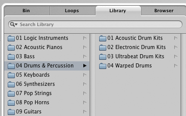 Media Library for Drums