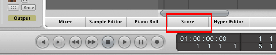 Score Editor button