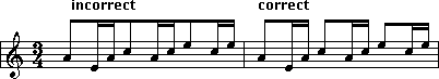 Triple meter beams incorrect picture