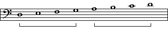 D minor scale step 2