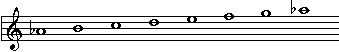 Ab major scale step 1