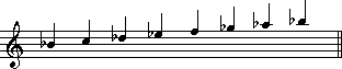 Bb minor scale