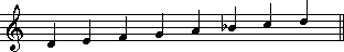 D minor scale