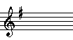 Key signature for G Major