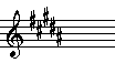 Key signature for B Major