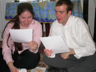 Whitney and David singing with Christian Bassoul 