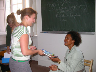 Zoe with Gisèle Pineau, Guadeloupean writer±