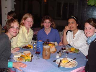 Saintes-Maries-de-la-Mer:  Katherine, Julie, Anne, Sarala, Elizabeth 