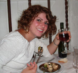 Laura with escargots