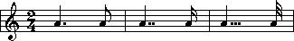 double dotted and triple dotted notes picture