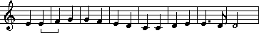 minor 2 ascending melody