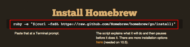 homebrew install script
