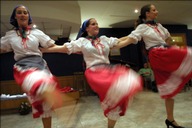 Girls reenacting what purported to be a traditional Maltese dance