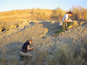 Alice and Amanda working at Kettleman Hills, CA