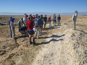 Sarah discusses structures observed at Durmid Hill, California, Winter 2011